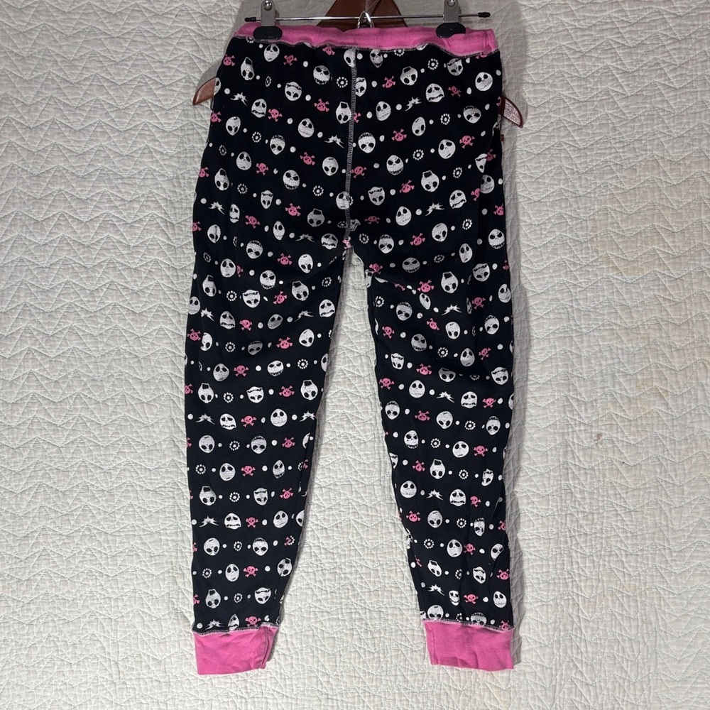 Disney Black and Pink Skull Pajama Pants & Shirt Jack Skellington Nightmare Xmas - Picture 7 of 7